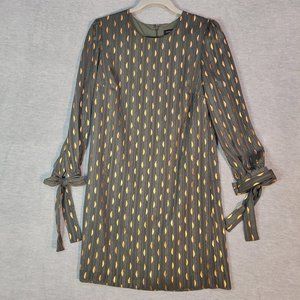 Banana Republic Womens Dress 2 Shirt Short Shift Sheer Long Sleeves Gree…